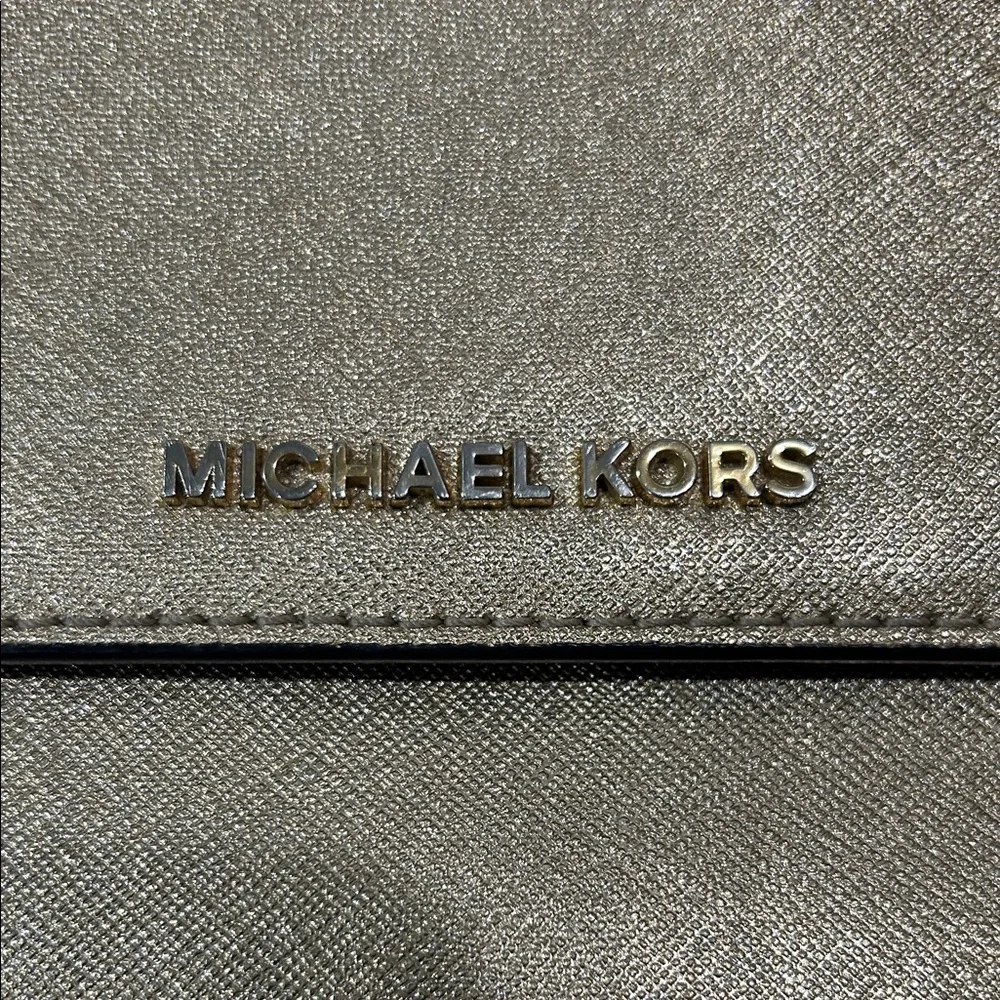 Michael Kors Jet Set Gold Crossbody Bag, (dimensions 9.5”x7”) - Picture 14 of 16